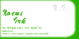 noemi irk business card